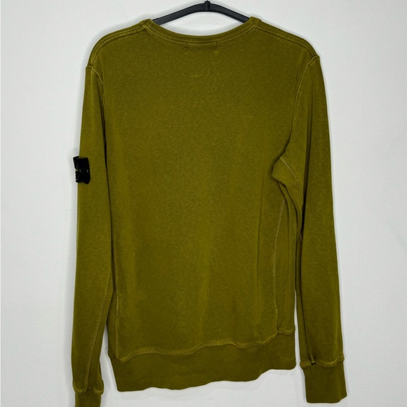 Stone Island Crewneck Sweatshirt Yellow Green Men’s Size Medium - Picture 7 of 7